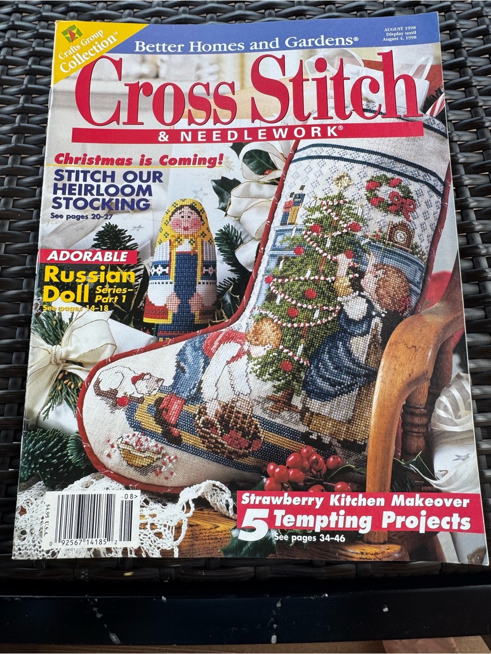Vintage August 1998 Better Homes & Gardens Cross Stitch & Needlework Patters